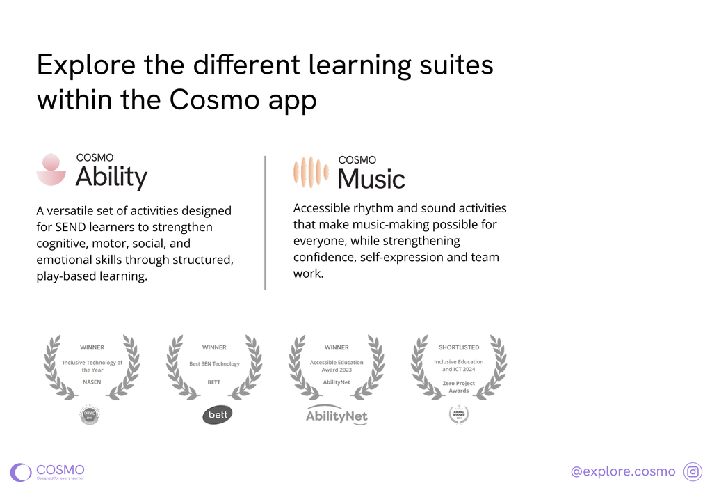 Cosmo Lernsystem – interaktives Lernen, Bewegen und Kommunizieren