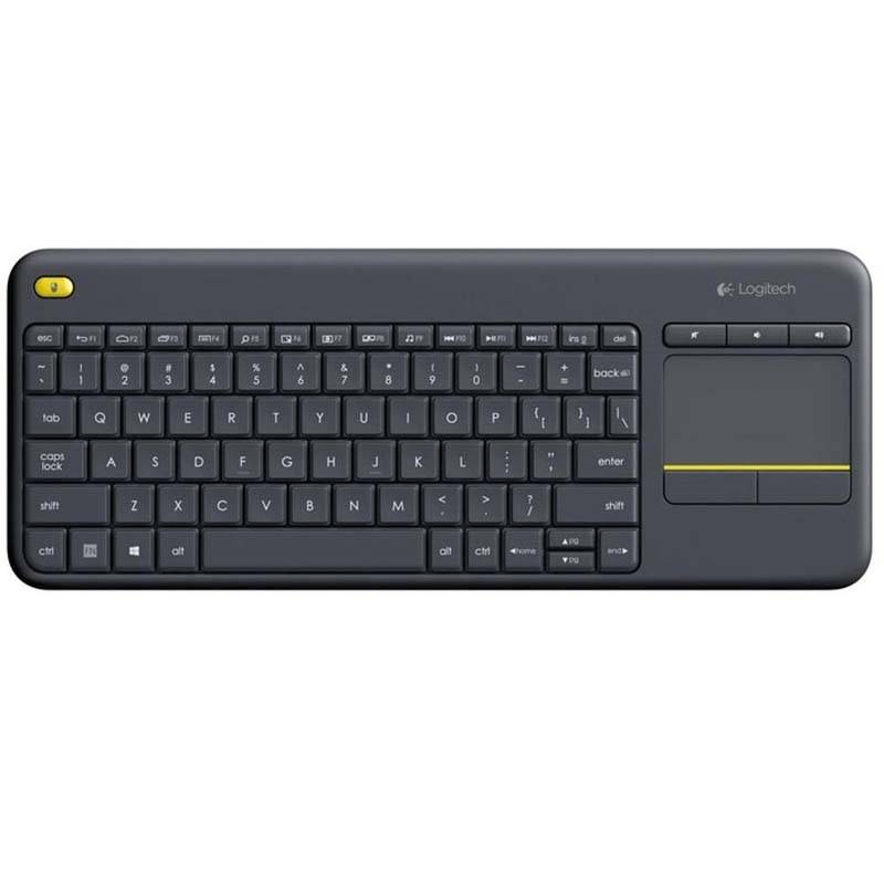 LOGITECH K400 Plus Wireless Touchpad und Keyboard schwarz, USB, DE